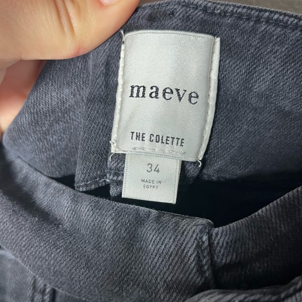 Anthropologie Maeve The Colette High Rise Crop Wide Leg Jeans Patch Pocket - Picture 8 of 10